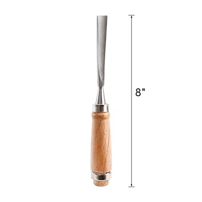 Dicunoy 12 PCS Wood Carving Tools, Gouges Woodworking Chisels, Full Size Wood Carving Knifes for Beginner, Hobbyists, Professionals, Artistic, Gifts for Him, Father's Day