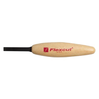 Flexcut Wood Carving Chisels | Micro Chisel, 1/4 Inch (6 mm) | Razor Sharp 1095 High Carbon Steel Cutting Blade for Miniature and Fine Detail Work |Ash Hardwood Handle | MT14 | Made in the U.S.A. - size: 6mm Micro Chisel