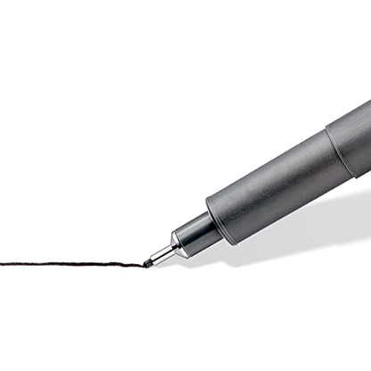 STAEDTLER 308 SWP3P Pigment Liner Fineliner Pens and Free Metallic Marker - Assorted Colours (Pack of 4)