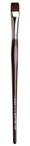 da Vinci Oil & Acrylic Series 7385 Top Acryl Paint Brush, Bright Red/Brown Synthetic with Long Ergonomic Handle, Size 12 (7385-20) - size: Size 12, style: Bright Brown Long