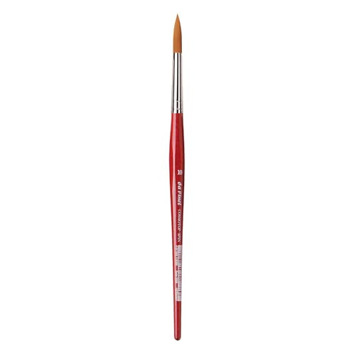 da Vinci Watercolor Series 5580 CosmoTop Spin Paint Brush, Round Synthetic with Red Handle, Size 10 (5580-10) - size: Size 10, style: Round