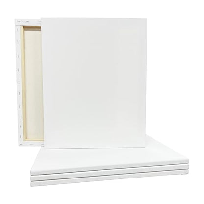 Artist's Loft 5 Count 16” x 20” Super Value Canvas - Acid Free Cotton Canvas for Paint, Acrylic, & Oils - 1 Pack - size: 16 x 20 inches