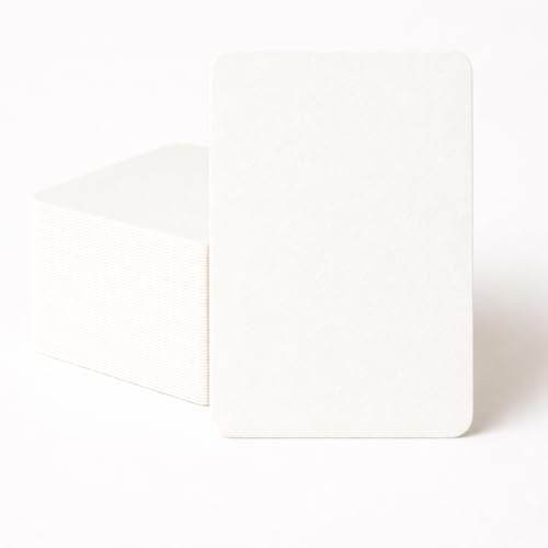 Moriquill 100 Sheets Watercolor Paper Cards, 300 GSM Cold Press, 2.75 x 4.75 in, Acid-Free, Hand-Rounded Corners, Textured for Watercolor, Postcards, Journaling & Tarot Art - size: 2.75 x 4.75