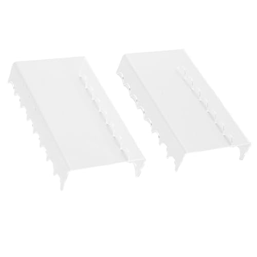 Zunate 2PCS Clear Acrylic Makeup Brush Holder & Drying Rack, 8-Slot Horizontal for Vanity, Paint Brushes, Pens, Eyeliners
