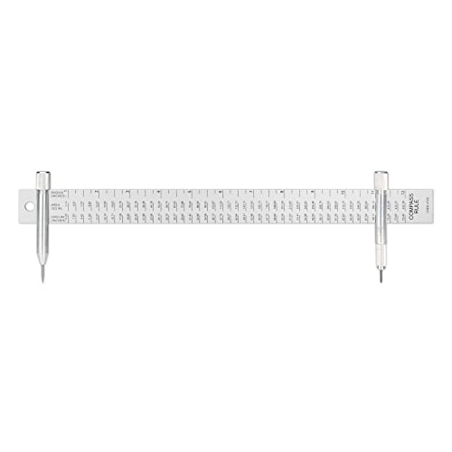 Alumicolor Aluminum Compass 12 inch Ruler Kit Tools for Geometry, Engineering, Drawing and Architecture