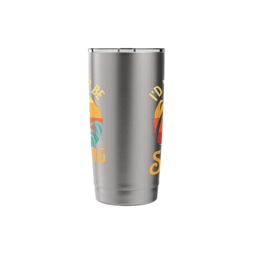 I'd Rather Be Surfing - Beach Surfing Surfingboard Surfboard Stainless Steel Insulated Tumbler - color: Brushed Steel