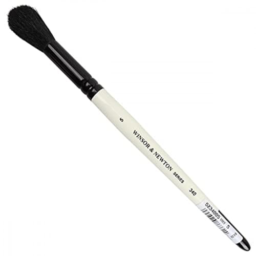 Winsor & Newton Series 340 Watercolor & Dusting Mop Brush #5 - size: #5, style: Series 340 Pony & Goat Hair