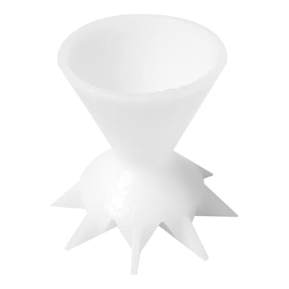 TOPINCN 7 Funnel Split Cup for Acrylic Paint, Flower Pattern Pouring Cup Multifunctional Suitable for Fluid Art Techniques Painting Accessories (White), Default, TOPINCNn53ydroxiw-66