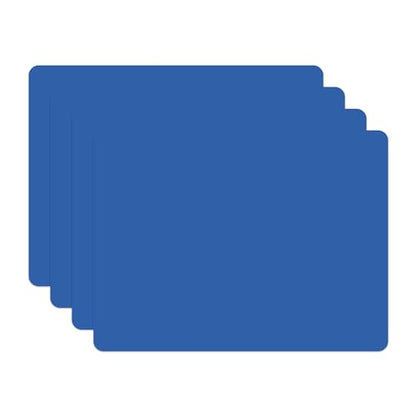 Silicone Placemats, Food-Grade Non-Slip Waterproof, Dining, Countertop Protector, Kitchen Counter Mat, Heat Resistant, Baking mat Dishwasher Safe - color: Classic Blue, size: 15.7 x 11.8 in - 4pcs (0.04 in)