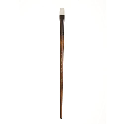 Seneca Artist Brushes by Willow Wolfe, Professional Synthetic Bristle Paint Brush for Acrylic, Oil and Water Mixable Oil, Series 1700, 8 Bright - size: 8