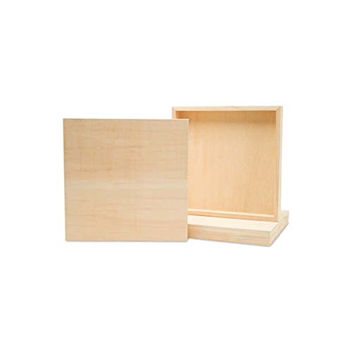 Square Wood Canvas 10 x 10 x 1-1/2 inch, Pack of 4 Unfinished Wood Frames, Blank Wooden Signs for Crafts & Home Decor, by Woodpeckers - size: 10 x 10 x 1-1/2 inch