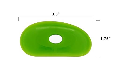 Creative Hobbies 2 Pack of Medium Firm Silicone Pottery Rib | Ceramic Sculpting Tool for Smooth Finishing and Removing Finger Marks - Essential Tool for Potters (Shape 1) - color: Shape 1