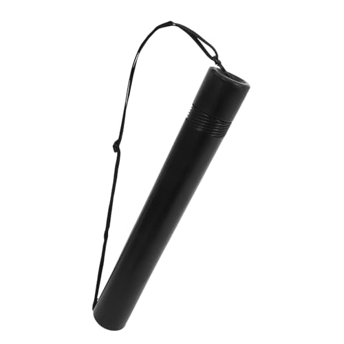 DOITOOL Painting Tube Storage Bucket Telescopic Organizer for Poster Tubes Blueprints Calligraphy Scrolls Maps Large Strap - color: Black