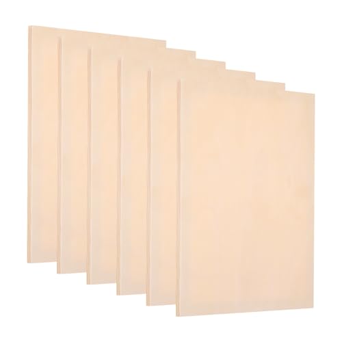 PATIKIL 12 x 10 Inch Wood Panel Board, 6 Pack Unfinished Wooden Canvas Boards Square Blank Deep Cradle Board for Painting Pouring DIY Art Use with Oils Acrylics - size: 12 x 10 Inch