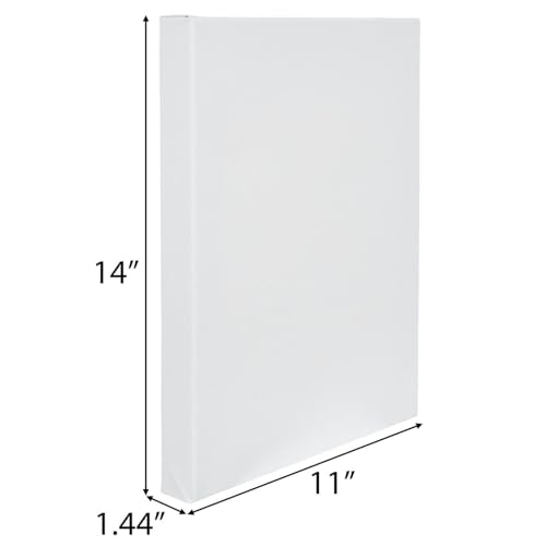 Hobby Lobby Master's Touch Grandeur Blank Canvas, Heavy-Duty Cotton Duck, Gallery-Wrapped, White (14"x11") - style: 14"x11"