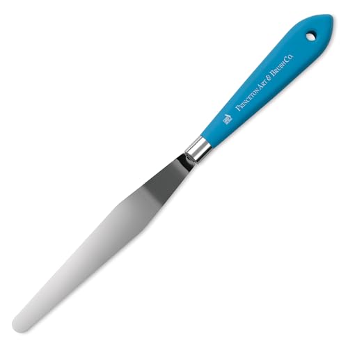 Princeton Select Artiste Palette Knife, Large Long Spade, Satin Turqouise Handle, No. 12, Metal, 1 Count - style: Large Long Spade No. 12