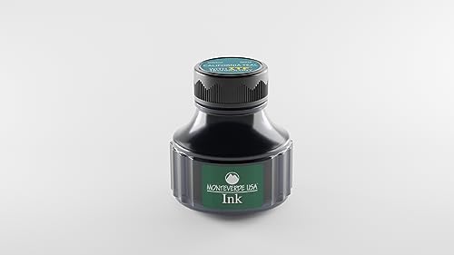Monteverde USA Ink with ITF Technology, 90 ml California Teal (G308CT) | ITF formula supports smooth flow, lubrication, and rich color for everyday fountain pen writing. - color: California Teal, style: 90ml