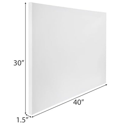 Hobby Lobby Master's Touch Grandeur Blank Canvas, Heavy-Duty Cotton Duck, Gallery-Wrapped, White (30"x40") - style: 30"x40"