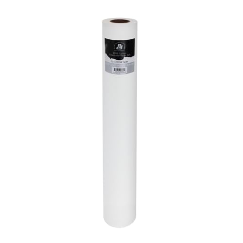 New York Central Large Watercolor Paper Roll for Artists - 140 lb Cold Press - 31" x 10.94 yd - 100% Cotton Bright White Acid-Free Archival Roll of Cold Pressed Watercolor Paper - size: 140 LB