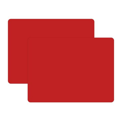 Silicone Placemats, Food-Grade Non-Slip Waterproof, Dining, Countertop Protector, Kitchen Counter Mat, Heat Resistant, Baking mat Dishwasher Safe - color: Red, size: 15.7 x 11.8 in - 2pcs (0.03 in)