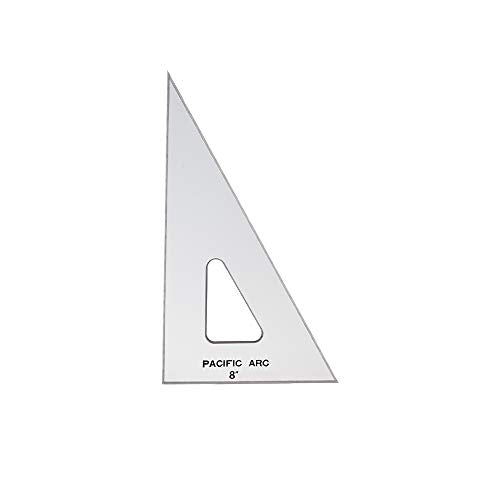 Pacific Arc Drafting Triangle, 8-inch, 30/60/90 Degrees, w/Inking Edge, Topaz - color: Topaz, size: 8-in, 30/60/90 degrees
