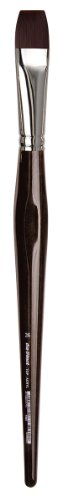 da Vinci Oil & Acrylic Series 7385 Top Acryl Paint Brush, Bright Red/Brown Synthetic with Long Ergonomic Handle, Size 18 (7385-26) - size: Size 18, style: Bright Brown Long
