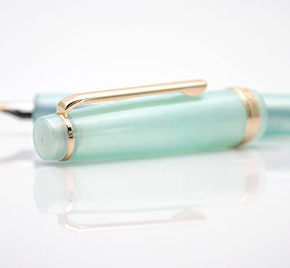 JINHAO 82 Fountain Pen with Gold Clip (F Nib 0.5mm, Lake Baikal Blue) - color: Lake Baikal Blue