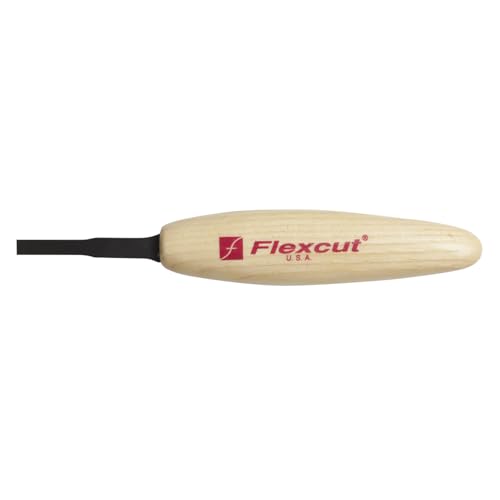 Flexcut Wood Carving Chisels | Micro Chisel, 3/16 Inch (5 mm) | Razor Sharp 1095 High Carbon Steel Cutting Blade for Miniature and Fine Detail Work | Ash Hardwood Handle | MT13 | Made in the U.S.A. - size: 5mm Micro Chisel