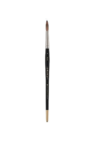 New York Central Oasis Synthetic Brush - Round #8 - Handmade in Germany, Professional Watercolor Brushes with Ergonomic Handle, Soft, Absorbent Bristles for Artists - size: Round #8