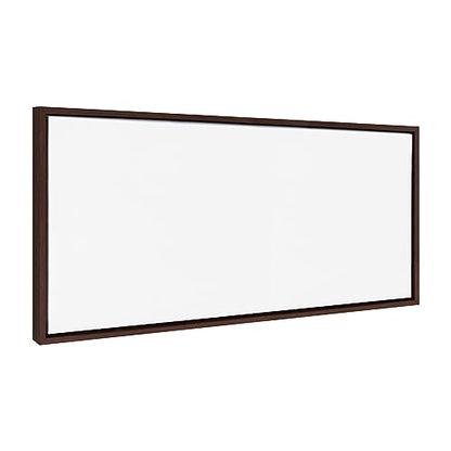Kate and Laurel Sylvie Blank Framed Canvas Wall Art, 18x40 Brown, Modern Empty Canvas for Paint-Your-Own Art, Premium Framed - color: Brown, size: 18"L x 40"W