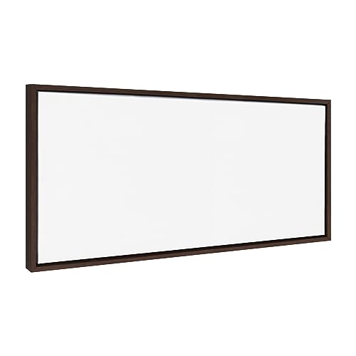 Kate and Laurel Sylvie Blank Framed Canvas Wall Art, 18x40 Brown, Modern Empty Canvas for Paint-Your-Own Art, Premium Framed - color: Brown, size: 18"L x 40"W
