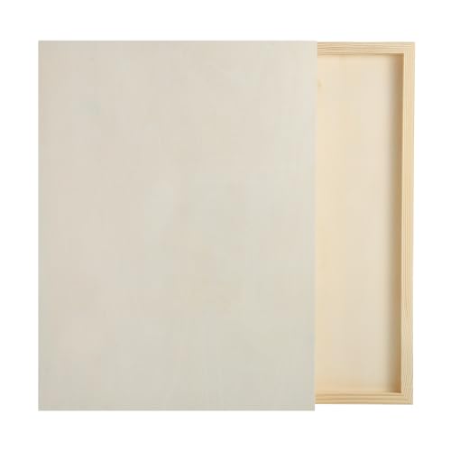 MECCANIXITY 2 Pack Wood Canvas Boards, 12x16 Inch Art Canvases Square Unfinished Wood Panel for Painting, Crafts, DIY Projects, Pouring Art - size: 12x16 Inch