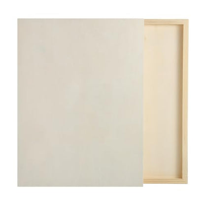 MECCANIXITY 2 Pack Wood Canvas Boards, 12x16 Inch Art Canvases Square Unfinished Wood Panel for Painting, Crafts, DIY Projects, Pouring Art - size: 12x16 Inch