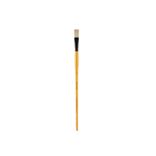 Creative Mark Mimik Hog Professional Synthetic Hog Bristle Paint Brush - Versatile Alternative to Natural Hog Hair Paint Brushes for Oil Painting, Acrylics, Inks, Dyes, Gouache, Watercolors & More - size: Flat # 7