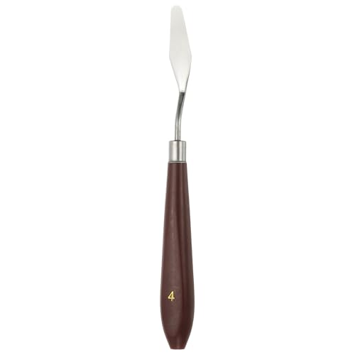 HARFINGTON Palette Knife Painting Tool 1.77" x 0.55" Stainless Steel Art Spatula Pallet Knives Scrapers Tools with Plastic Handle for Acrylic Oil Canvas Mixing Spreading, Red/Silver - size: 1.77" x 0.55"