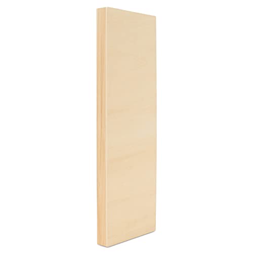 Narrow Wood Canvas 8 x 16 x 3/4-inch, Wooden Sign Blanks with Frame, Wood Cradled Panels for Wall Art Sets, by Woodpeckers - size: 8 x 16