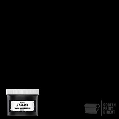 Ecotex® Screen Printing Jet Black (5 Gallon -640oz.) - Water Based Jet Black Fabric Ink, Silk Screen Paint - Screen Print Direct®, USA Made - color: Jet Black, size: 640 fl oz