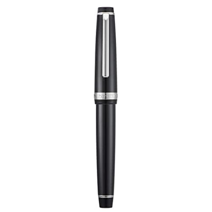 Jinhao 82 Black Acrylic Fountain Pen, Iridium Medium Nib Classic Design Smooth Writing Pen with Ink Converter (Silver Trim) - color: Black (Silver Trim), style: Medium (0.7 mm)