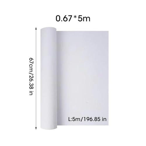 5M/Roll Cotton Canvas Roll,White Blank Specialized Suitable for Oil Painting, Pigments(0.67x5m) - size: 0.67x5m