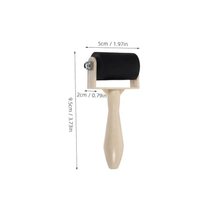 OHPHCALL Ergonomic Handle Printmaking Roller Ink Roller Tool Set Stamping Brayers for Art Supplies