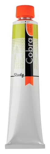 Royal Talens Cobra Study Water Mixable Oil Colors - Yellowish-Green, 200 ml tube