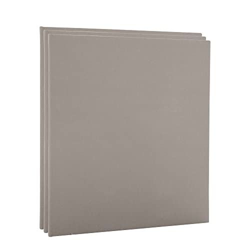Paramount Pro-Tones All-Media Toned Canvas Panels 3-Pack - Triple-Primed 100% Cotton Canvas, Non-Reflective Colors - Grey 12x16 - color: Grey, size: 12x16"