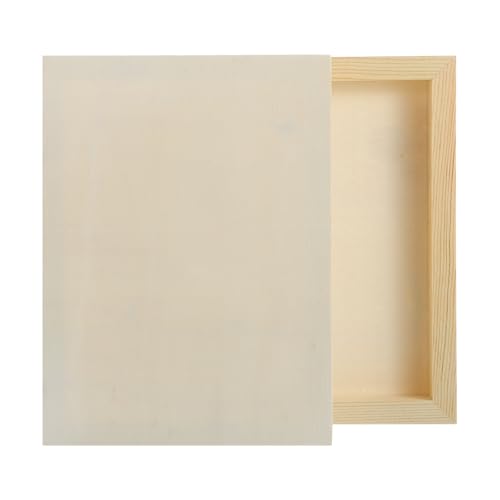 MECCANIXITY 2 Pack Wood Canvas Boards, 6x8 Inch Art Canvases Square Unfinished Wood Panel for Painting, Crafts, DIY Projects, Pouring Art - size: 6x8 Inch