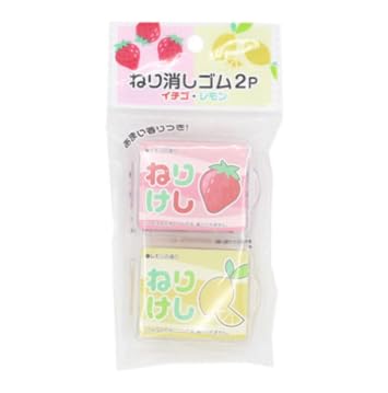 Scented Kneaded Erasers 2-Pack – Strawberry and Lemon Aroma Soft Kneadable Erasers for Pencil and Charcoal Drawing, Ideal for Sketching and Shading