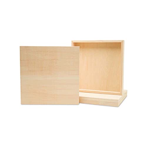 Woodpeckers Square Canvas 12 x 12 x 1-1/2-inch, Pack of 6 Unfinished Wood Panels for Painting, Gesso Panel Art - size: 12 x 12 x 1-1/2 inch