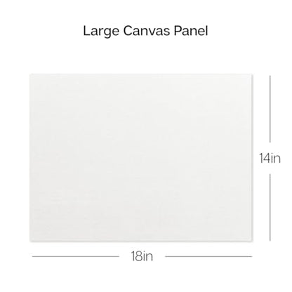 KINGART White Canvas Panel Set – Rectangle, 14x18 Inch, 4-Pack – 100% Cotton, Pre-Primed Gesso Artist Boards for Acrylic, Oil, Sketching, & Mixed Media Painting - color: White, size: 14" x 18"