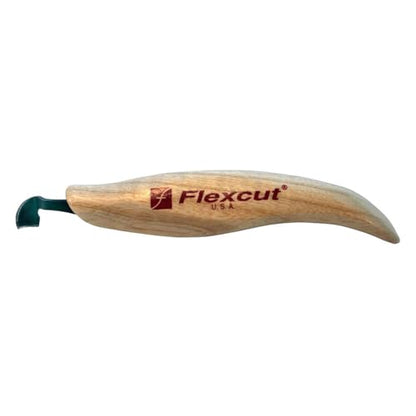 FLEXCUT Wood Carving Tools | Right-Handed Scorp | Gouge for Wood Carving | 5/16 Inch |KN23 | 1095 High Carbon Steel Blade | Made in the U.S.A. - style: 5/16" Right-Handed Scorp