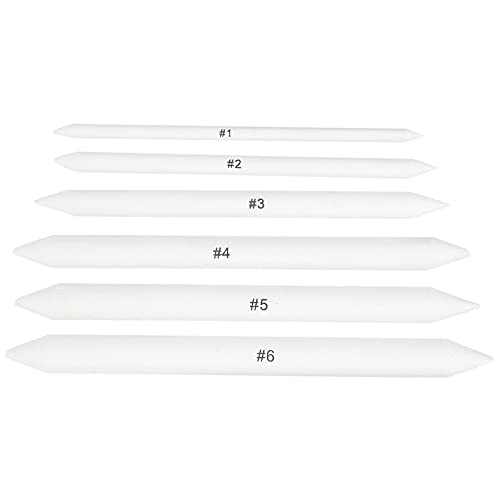 SUNGOOYUE Shading Tools for Drawing, Paper Blending Stumps and Tortillions Set, 6pcs Art Blender for Sketch Doodle Shading, Drawing Pencils Tool for Artists Students