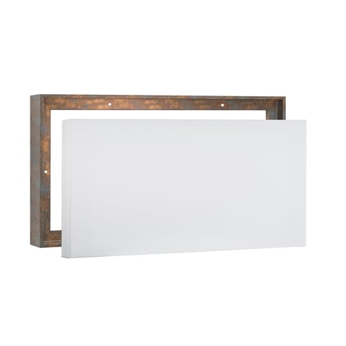 PIXY CANVAS Value Pack of 8x10 Stretched Canvas 1-1/2 (1.5) inch deep and Floater Frame for Your Paintings/Artwork/Wall Art/Wall Decor (Rusty Blue, 8 x 10 inch, Landscape) - color: Rusty Blue, size: 8 x 10 inch