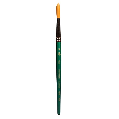 Princeton Lauren Round Brush, Synthetic, Short Handle, Size 10, 1 Count - color: Evergreen, size: Size 10